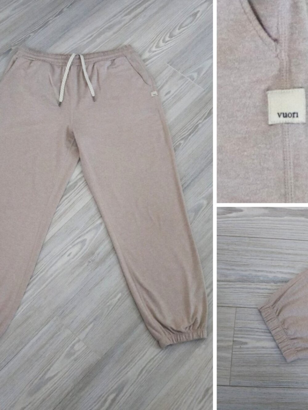 Vuori Beige/Taupe Drawstring Joggers